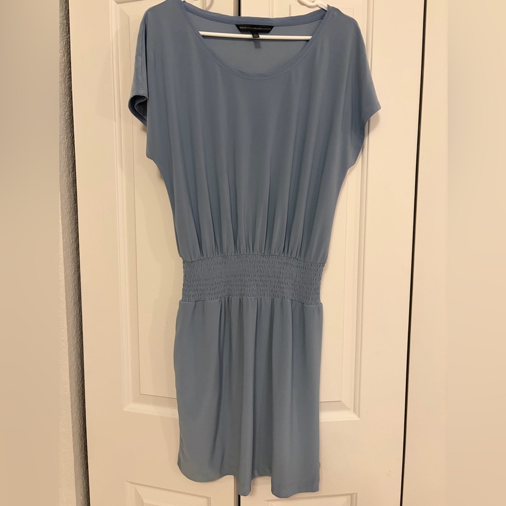 White House Black Market Soft Blue Midi Dress